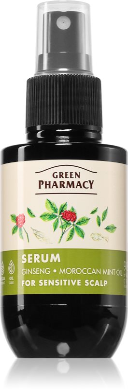 Green Pharmacy Ginseng & Morrocan mint oil Serum ser pentru par sensibil 100 ml