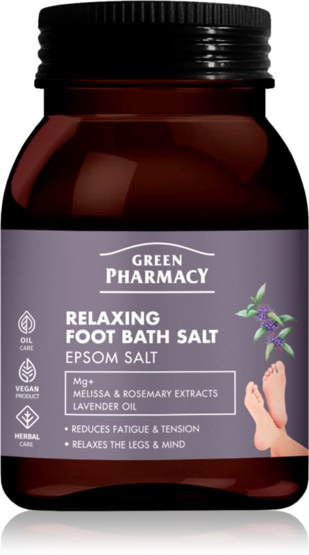 Green Pharmacy Foot Care Relaxing Foot Bath Salt sare de baie relaxanta pentru picioare 400 g