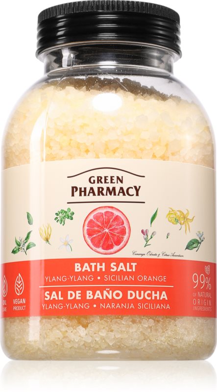Green Pharmacy Ylang-ylang & Sicilian Orange Bath Salt sare de baie relaxanta 1000 g