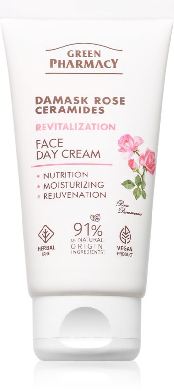 Green Pharmacy Damask Rose & Ceramides Face Cream cremă facială de zi, intens nutritivă 50 ml