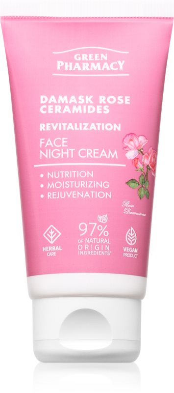 Green Pharmacy Damask Rose & Ceramides Night Face Cream crema de noapte pentru fata 50 ml