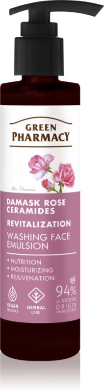 Green Pharmacy Damask Rose & Ceramides Face Emulsion emulsie pentru curatare faciale 150 ml