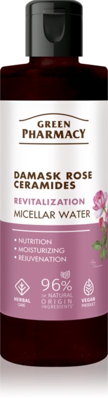 Green Pharmacy Damask Rose & Ceramides Micellar Water apa pentru curatare cu particule micele 200 ml