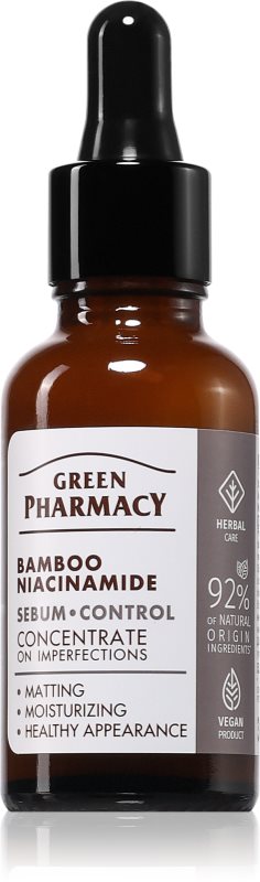 Green Pharmacy Bamboo & Niacinamide Face Serum ser cu hidratare intensă 30 ml