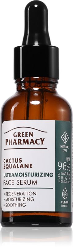 Green Pharmacy Cactus & Squalane Face Serum ser cu hidratare intensă 30 ml