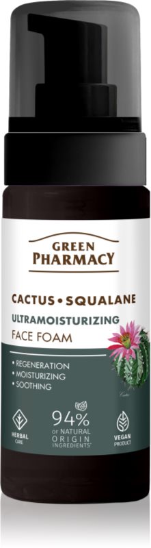 Green Pharmacy Cactus & Squalane Face Foam spumă hidratantă 150 ml