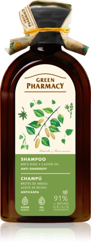 Green Pharmacy Birch Buds & Castol Oil Shampoo sampon anti-matreata 350 ml