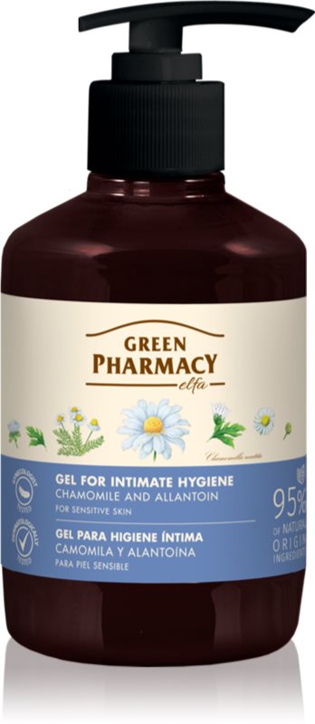 Green Pharmacy Chamomile Gel for Intimate Hygiene gel pentru igiena intima pentru piele sensibila 370 ml