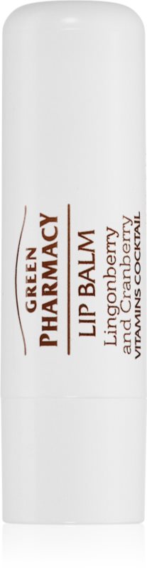 Green Pharmacy Lingonberry and Cranberry Lip Balm balsam de buze nutritiv SPF 10 3.6 ml