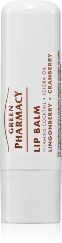 Green Pharmacy Lingonberry and Cranberry Lip Balm balsam de buze nutritiv 3.6 ml