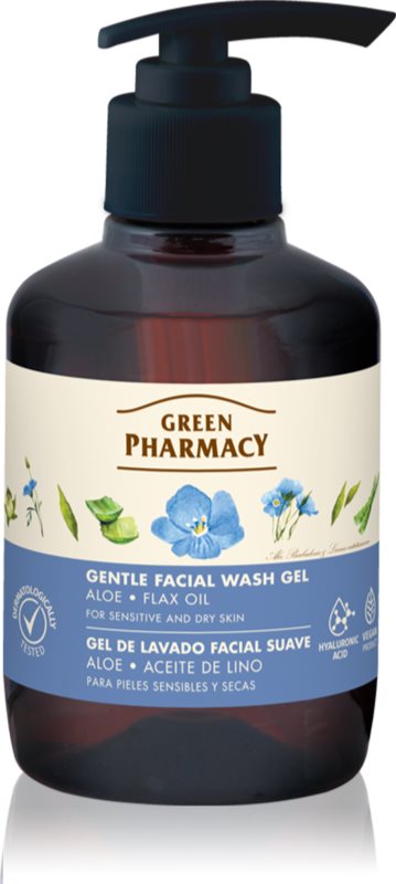 Green Pharmacy Aloe Wash Gel gel de curățare blând pentru piele sensibilă 270 ml