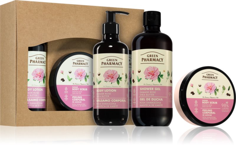 Green Pharmacy Damask Rose & Shea Butter SET set cadou
