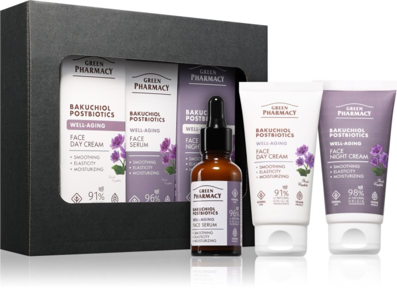Green Pharmacy Bakuchiol & Postbiotics Set set cadou împotriva îmbătrânirii pielii
