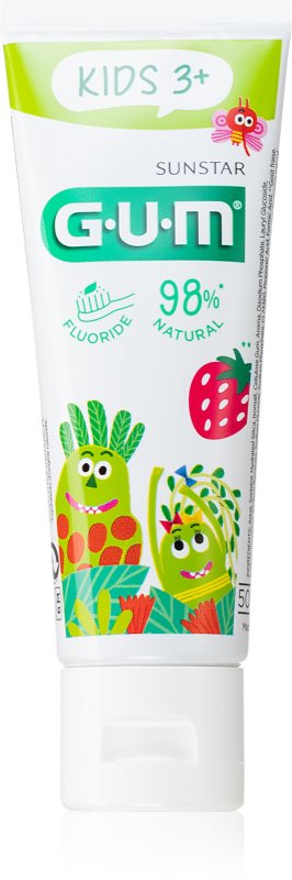 G.U.M Kids Gel pentru dintii copiilor cu aroma de capsuni 50 ml