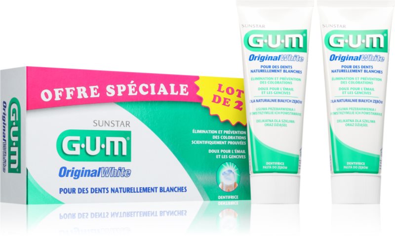 G.U.M Original White Toothpaste pastă de dinți 75 ml 2 buc