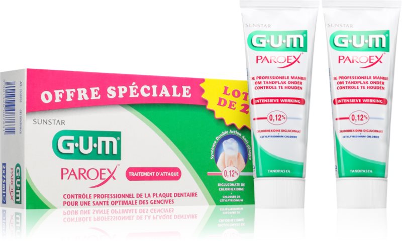 G.U.M Paroex Toothpaste pastă de dinți 75 ml 2 buc