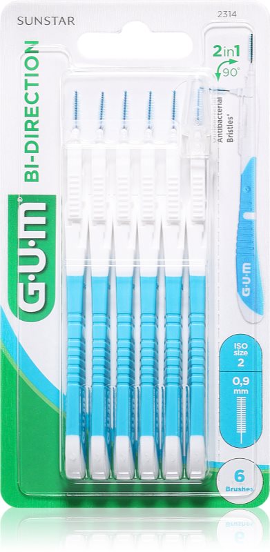G.U.M Bi Direction Interdental Brush 2314 perie interdentara 0,9 mm 6 buc