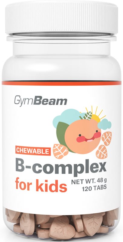 GymBeam B-Complex for Kids vitamina B complex pentru copii aroma Apricot 82 g