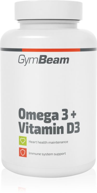 GymBeam Omega 3 + Vitamin D3 tablete cu acizi grași esențiali 126 g