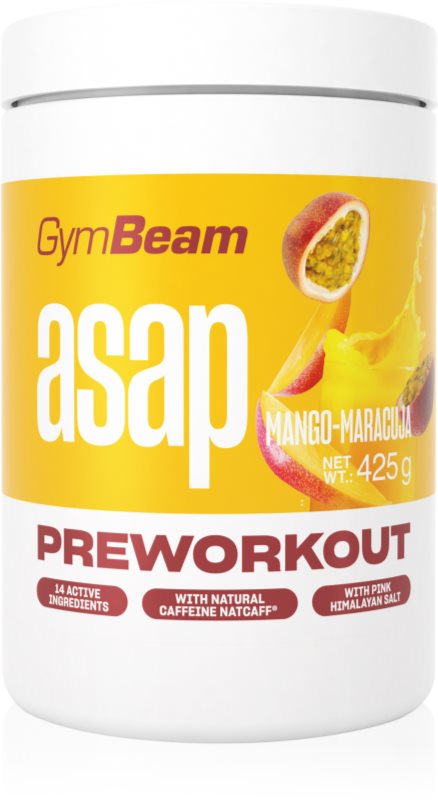 GymBeam ASAP Pre-Workout băutură solubilă pentru susținerea performanțelor sportive