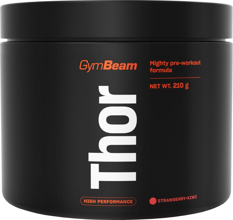 GymBeam Thor Pre-Workout favorizează performanțele sportive cu cafeina