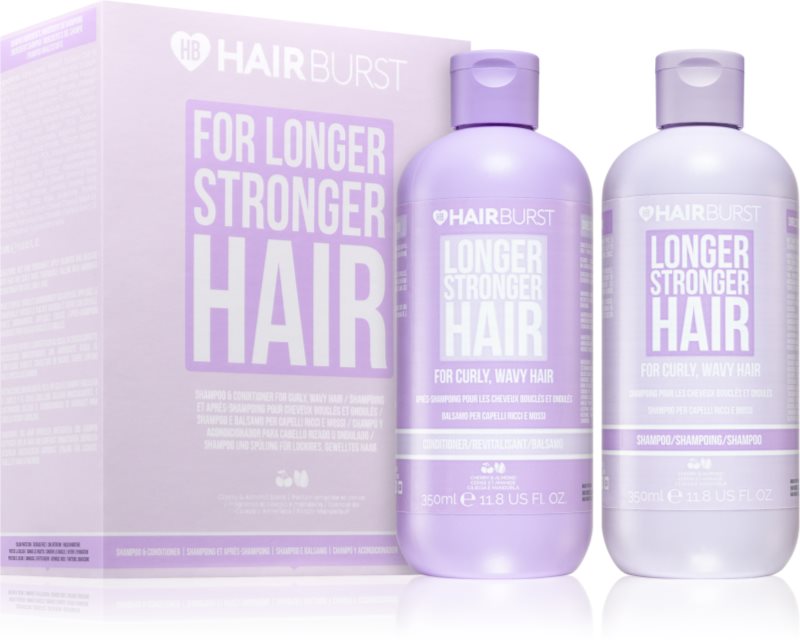 Hairburst Longer Stronger Hair Curly, Wavy Hair Set set cadou pentru păr creț