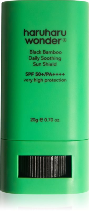 Haruharu Wonder Black Bamboo Daily Soothing Sun Shield baton cu protectie solara cu efect calmant SPF 50+ 20 g