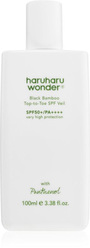 Haruharu Wonder Black Bamboo Top-to-Toe SPF Veil fluid protecție corp si fata SPF 50+ 100 ml