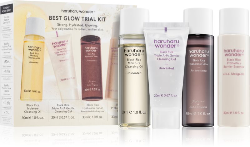 Haruharu Wonder Best Glow Trial Kit Seturi pentru voiaj pentru luminozitate si hidratare