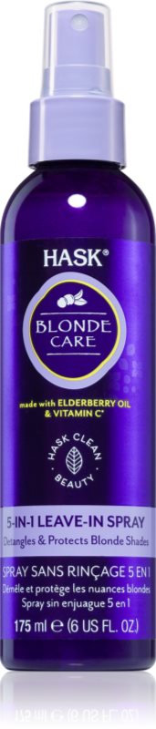 HASK Blonde Care 5-in-1 Leave-In Spray spray care nu necesita clatire pentru par blond 175 ml
