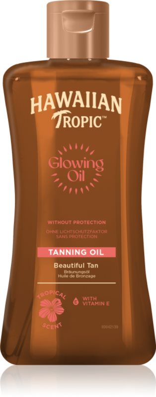 Hawaiian Tropic Glowing Oil Tanning ulei pentru corp pentru un bronz de lunga durata 200 ml