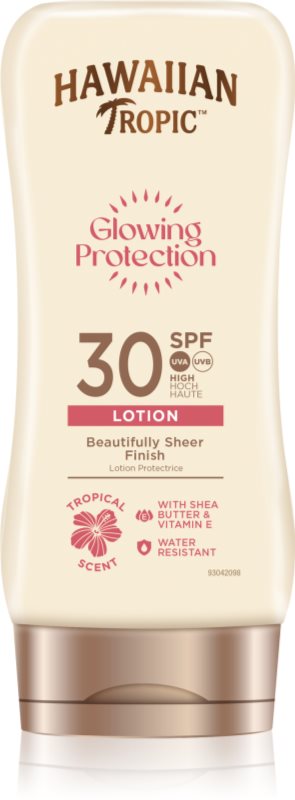 Hawaiian Tropic Glowing Protection Beautifully Sheer Finish lotiune pentru bronzat SPF 30 180 ml