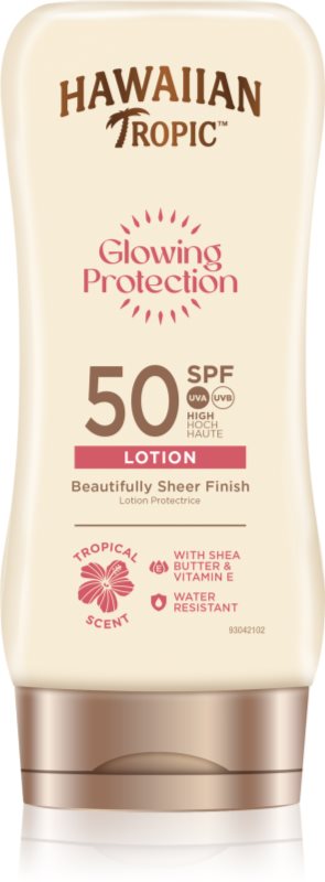 Hawaiian Tropic Glowing Protection Lotion loțiune pentru plaja SPF 50+ 180 ml