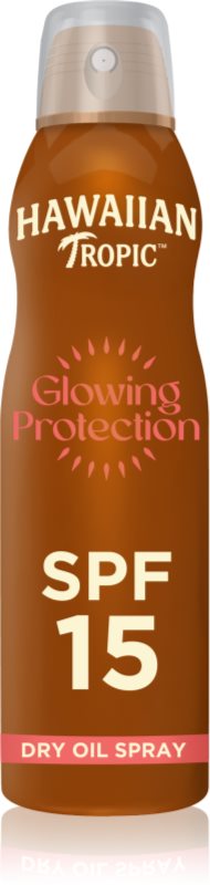 Hawaiian Tropic Glowing Protection Dry Oil Spray spray protector pentru plajă SPF 15 177 ml