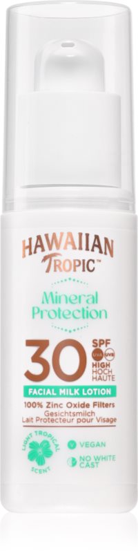 Hawaiian Tropic Milk Face Lotion lotiune pentru bronzul fetei SPF 30 50 ml