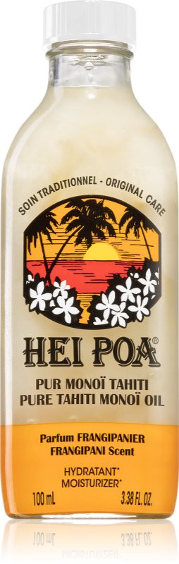 Hei Poa Pure Tahiti Monoï Oil Frangipani ulei multifunctional pentru corp si par 100 ml