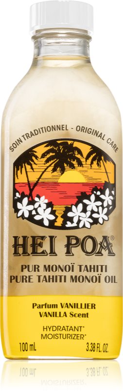 Hei Poa Pure Tahiti Monoï Oil Vanilla ulei multifunctional pentru corp si par 100 ml