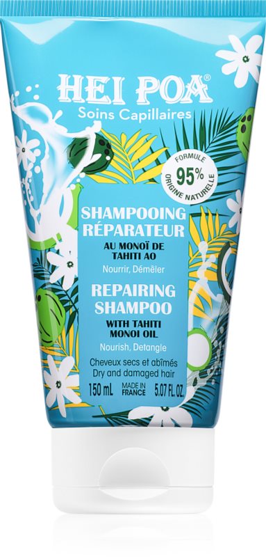 Hei Poa Tahiti Monoi Oil Tiara șampon pentru păr uscat și deteriorat 150 ml