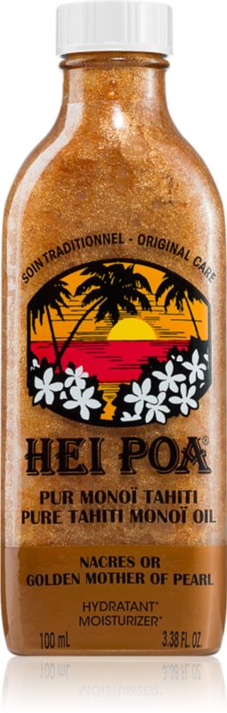 Hei Poa Pure Tahiti Monoï Oil Golden Mother of Pearl ulei multifunctional cu particule stralucitoare 100 ml