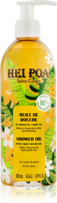 Hei Poa Tahiti Monoi Oil gel de duș delicat 250 ml