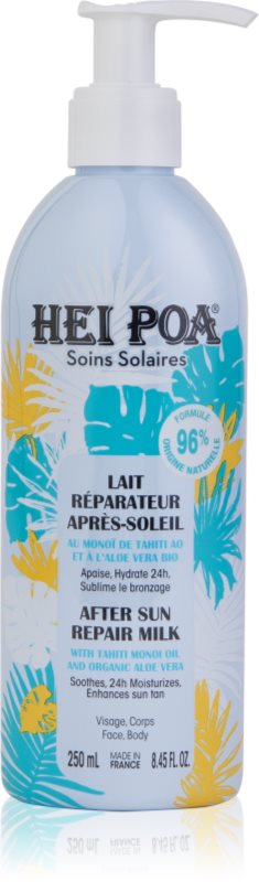 Hei Poa After Sun Monoi & Aloe Vera lotiune regeneratoare dupa expunerea la soare corp si fata 250 ml