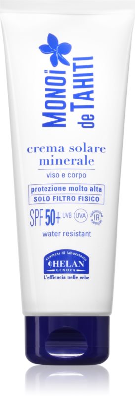 Helan MONOÏ de TAHITI Mineral Sun Cream SPF50+ cremă pentru plaja pentru fata si corp 125 ml