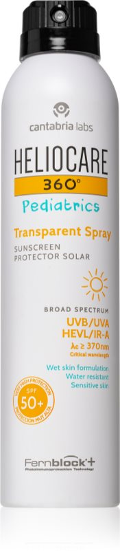 Heliocare 360° Pediatrics Transparent Spray spray protector pentru copii SPF 50+ 200 ml