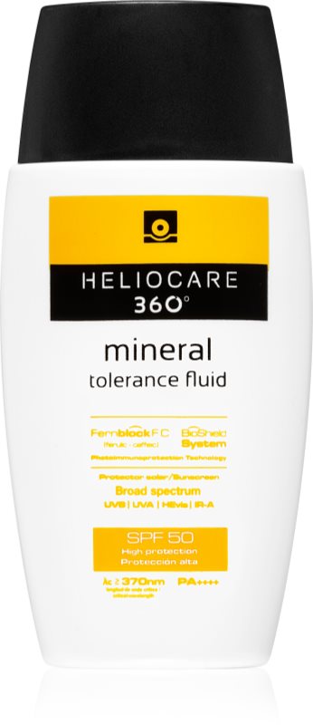 Heliocare 360° Mineral Tolerance Fluid fluid protector cu minerale pentru fata SPF 50 50 ml
