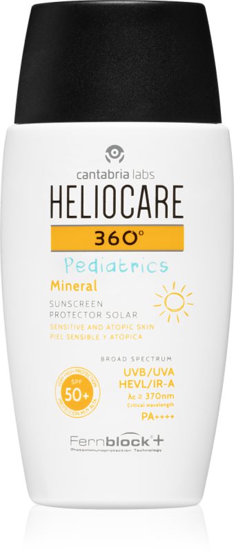 Heliocare 360° Pediatrics cremă fluidă protecție solară minerală SPF 50+ 50 ml