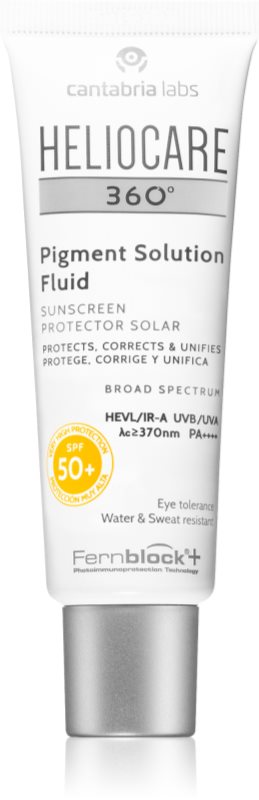 Heliocare 360° Pigment Solution Fluid fluid pentru fata cu protectie solara impotriva petelor SPF 50+ 50 ml