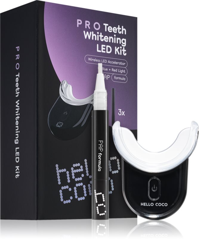 hello coco PAP Pro Whitening Led Kit set pentru albire