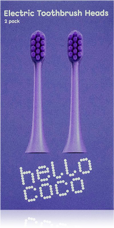 hello coco Electric Toothbrush Heads Purple capete de schimb pentru periuta de dinti 2 buc