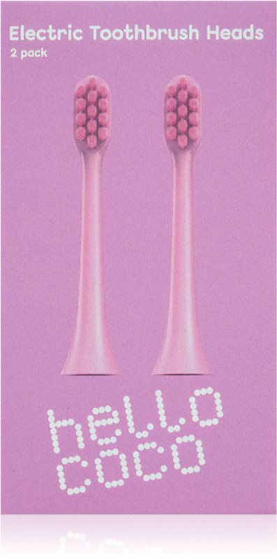 hello coco Electric Toothbrush Heads Pink capete de schimb pentru periuta de dinti 2 buc