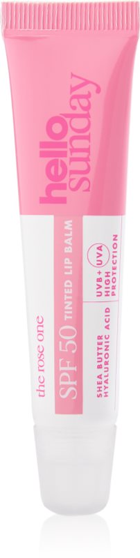 hello sunday the rose one tinted lip balm balsam de buze colorat SPF 50 15 ml